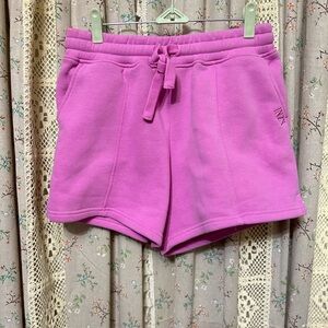 INZY Pink Fleece Lounge Shorts S/M Cozy Athleisure EUC